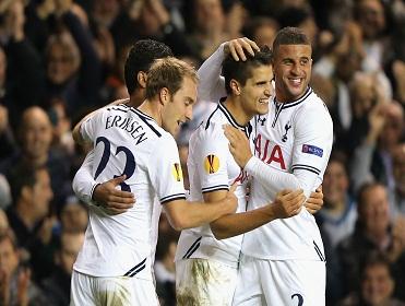 A rare moment of celebration for Erik Lamela - can Pochettino bring the best out of his countryman?